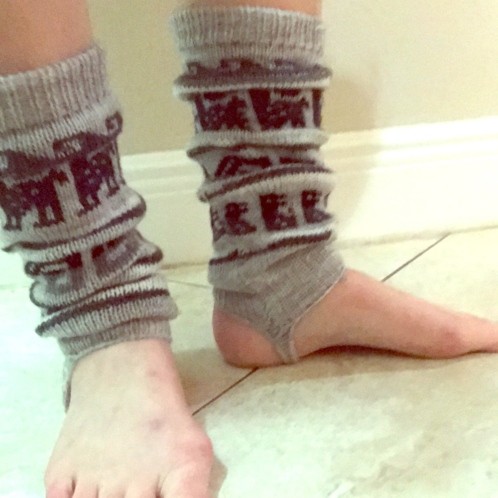 Unique baby alpaca leg warmers